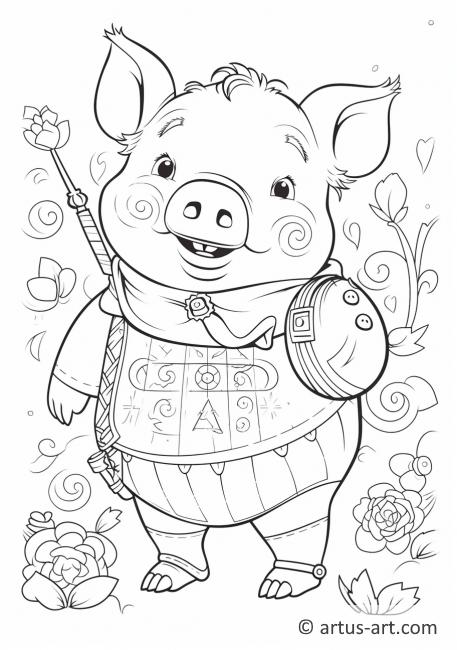 Раскраска свиньи для детей